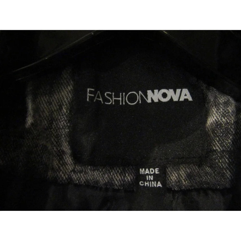 Fashion Nova Stay Bothered Bomber Jacket Washed Oversized Womens Size M - Picture 7 of 9